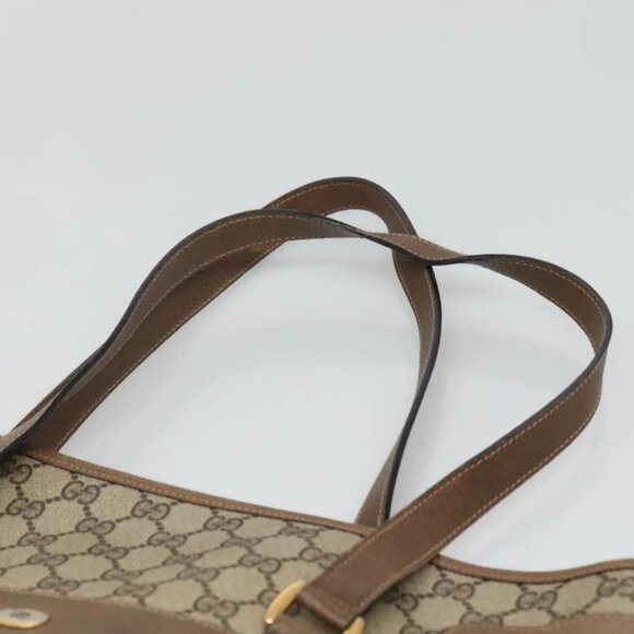 GUCCI GG Supreme Tote Bag PVC Beige Gold 39 02 061 Auth ep9449 - Picture 9 of 16